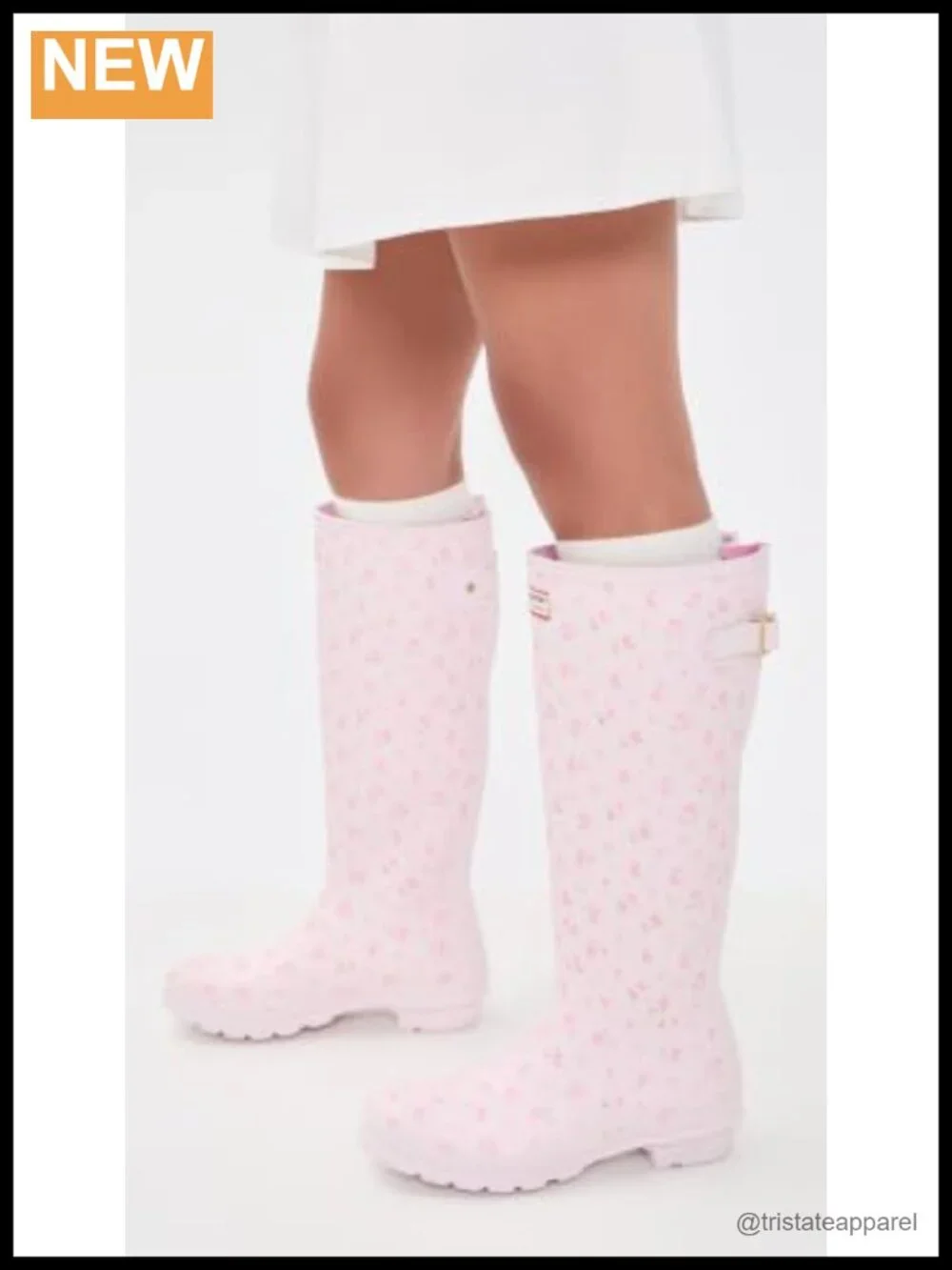 Hunter Womens Original Tall Adjustable Back Rain Boots Rubber Mid-Calf